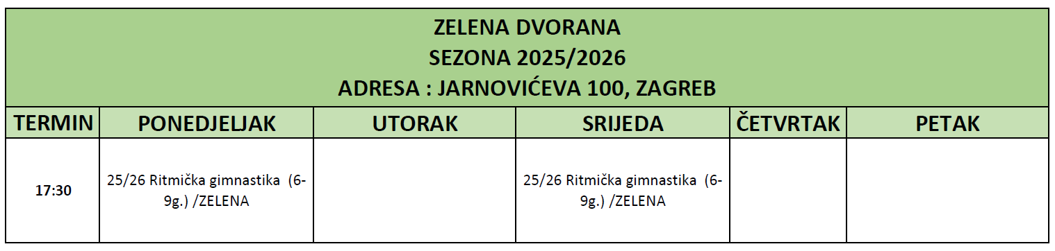 Ritmička gimnastika Zelena25