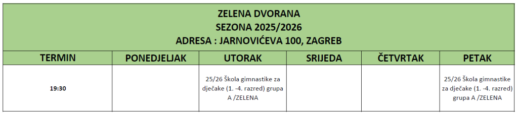 Škola gimnastke za dječake Zelena25